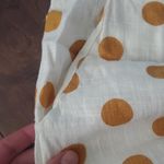 Monteau White and Burnt Irange Polka Dot Jumpsuit Size XS linen Mix Super Cute Photo 3