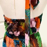NWOT Bellatrix Tropical Floral Semi Sheer High Low Maxi Halter Dress Small S Photo 8