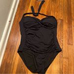 Liz Claiborne One Piece Swimsuit Black Halter 22W Photo 1