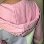 Love Shack Fancy Pastel Color Block Zip Up Hoodie Hooded Jacket Sweatshirt Photo 7