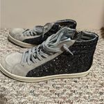 P448  Glitter Skater High Top Sneaker Shoes Black Gray- Size 39 (8.5/9) Photo 3