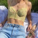 For Love & Lemons ππ Faye Lace Underwire Bra ~ Yellow XXS NWT Photo 2