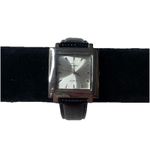 Fondini Quartz Watch Black Snakeskin Leather Unisex Watch Stainless Steel Back Photo 0