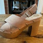 Vince Camuto  Jenevya Slingback Platform Sandal~ Tan Suede~10 Photo 0