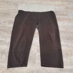 PINK - Victoria's Secret FLAWED Victoria's Secret PINK Black Foldover Capri Leggings Size Large Photo 0