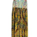 Raga Dress Womens Small Floral Embroidered Boho Maxi Spaghetti Strap India Photo 0