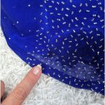 Jazz Couture Designs by Adagio Bella Long Silk Beaded Formal Gown Blue Size 14 Photo 9