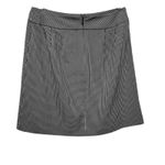 Ann Taylor Loft Petites Stretch Skirt 2P Black White Houndstooth Pleated Lined Photo 1