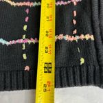 cj banks  hand embroidered zip up cardigan sweater vest black pastel 2X ramie Photo 6