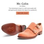 The Office Of Angela Scott Mr. Colin Soft Coral Suede Monkstrap Shoe W 38/ 8 Rar Orange Photo 1