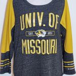 Rivalry Threads  University of Missouri Gray Raglan Tee Size Small Missouri Tee Photo 2