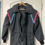 White Stag Vintage  Ski Womens Snow Jumpsuit Womens Size 14 Black Snow Suit‎ 80s Photo 3