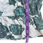 Deletta  Blue and Cream Floral Tank Top Size Medium Photo 4