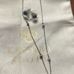 Kendra Scott Silver Necklace with Blue Stone Photo 0