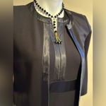 Liz Claiborne Black Jacket & Dress 2 pice Set Sleeveless V Neck SZ 4 Small Photo 1