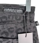Rock & Republic Kashmiere Mid Rise Legging 8M Black Cheetah Got Flocked New Photo 8