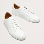 Banana Republic Nicklas White Leather Sneakers 2.0 Lace Up Low Top Size 10 Photo 0
