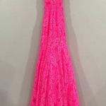La Femme  30663 Prom Dress Neon Pink Lace Trumpet Gown 2 Photo 4