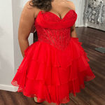 Sherri Hill Homecoming Dress Red 57572 Photo 0