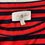 Lou & grey Lou & Gray Red and Navy Ribbed Striped Casual Pull On Top Photo 2