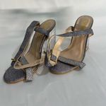 McKoiné Wide Fit Silver Glitter Strappy Block Heel Sandals Size 6 Photo 2