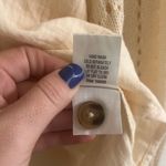 Pink Lily  KEEP SHINING CREAM CROCHET SLEEVE GAUZE SZ LARGE SHACKET Photo 6