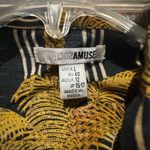 Amuse Society  Palm Tree Black and Gold button down shirt size large Photo 1