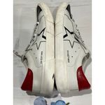 Vintage Havana  White Star Glitter Sneakers Red Accent Lace Up Shoes‎ Photo 5