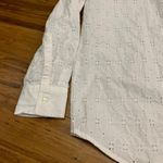 Gap White Eyelet Embroidered Button Down Shirt Long Sleeve Classic Fit Women S Photo 2