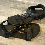 Aetrex  Lori Cork Wedge Comfort
Sandals Black Leather US 9 Photo 0