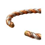 Vintage Native American Sterling Silver Copper Twisted Wire Cable Cuff Bracelets Gold Photo 1