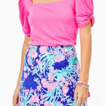 Lilly Pulitzer Izzy Skirt in Corsica Blue Toucan Party Size 2 NWT Photo 0
