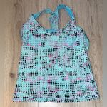Reebok  Polka Dot Halter Top - Blue and Pink swimsuit top shirt Photo 0