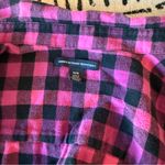 American Eagle  Outfitters Pink and Black Checkered Shirt Flannel Medium Photo 3