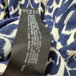 ZARA  Emilie Vicose Printed Damask Belted Midi Maxi Dress Blue Cream Medium M Photo 9