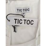 TIC TOC White Satin Bodycon Mini Dress Women's MEDIUM Party Cottage Core NWT Photo 8