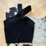 Babaton ARITZIA  Black Sculpt Knit Criss‎ Cross Cropped Ribbed Tank Top Size XS Photo 5