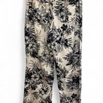SOUND STYLE by Beau Dawson Linen Rayon Wide Leg Floral Pants size large Blue Photo 2