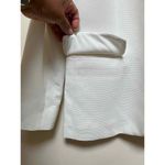 DKNY  Ivory Textured One Button Closure Pocket Collarless Blazer Size 6 Small Photo 5