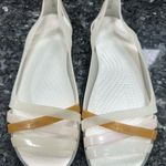 Crocs Isabella Huarache 2 Flat Sandals Women’s Size 9 Oyster/Gold NEW NWOB Photo 0