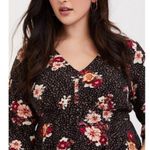 Torrid  Floral Animal Print Cropped Peplum 3/4 Sleeve Corset Top Size‎ 2X Photo 1