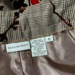 Newport News Blazer Skirt Suit Set Womens 4/6 Brown Floral Fall Photo 9