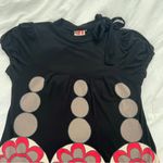 ZARA floral polka dots vintage style tunic dress Black and Red Floral LARGE NEW Photo 3