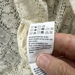 American Eagle  Crochet Fringe Kimono Ivory Boho Festival Cover Up Women's XS Photo 4