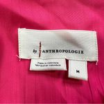 Anthropologie by  Classic Surf Satin Shortsleeve Button Down Shirt in Hot Pink M Photo 11