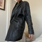 VINTAGE ✨ Genuine Leather Black Jacket 80s 90s Size L Photo 1