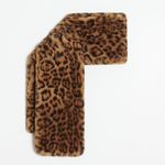Apparis NWT Jasper Plush Leopard Print Black Brown Faux Fur Thread Through Scarf Photo 11