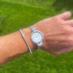 Anne Klein  watch and bracelet set Swarovski crystal mother of pearl NWT Photo 8