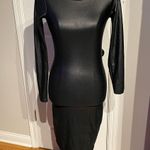 ABody Vintage Y2k Whimsygoth Faux Leather Wet Wax Fit Bodice Rave Punk Emo Dress S Black Photo 2