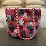 NWT Colorful Beaded Fringe Pearl Rainbow Multicolor Bag Photo 7